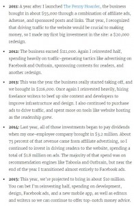 Caption: A snapshot of Taylor’s company growth and profit reinvestment 